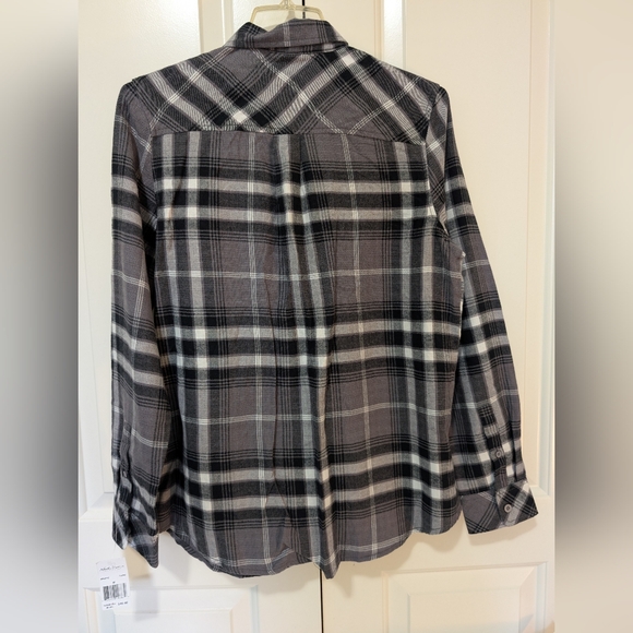NORTY RIVER Women's Plaid Print Long Sleeve Button Down Flannel Shirt - Picture 3 of 7